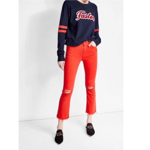 mother red jeans